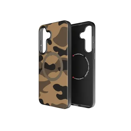 Forcell F-Protect Levels Dual Layer 4D telefono dėklas su MagSafe palaikymu Samsung Galaxy S25+ (S936) daugiaspalvis (Military)