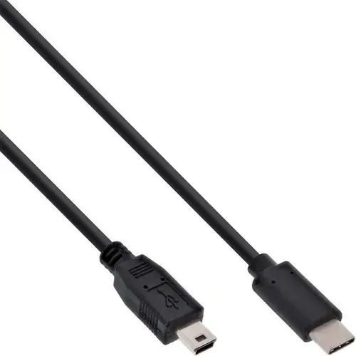 Kabel USB InLine USB C - Mini USB (M|M) Black 5m (35755)