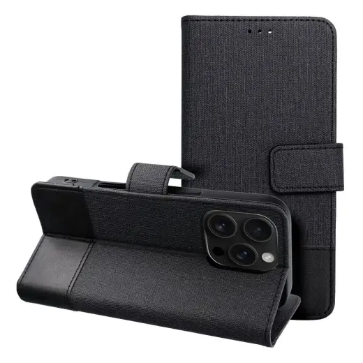 GOMMA knyginio tipo telefono dėklas Samsung Galaxy S25 Edge (S937) juodas