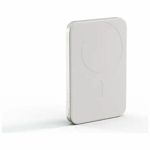 Zens Pro 1 Slim ārējais akumulators (powerbank) | 5 000 mAh | 15W | USB-C, MagSafe, Wireless | balts
