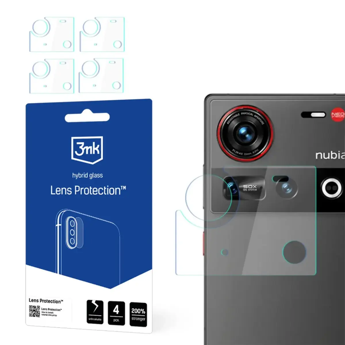 Hybrid Glass for Camera Lens 3mk Lens Protection for Nubia Z70 Ultra