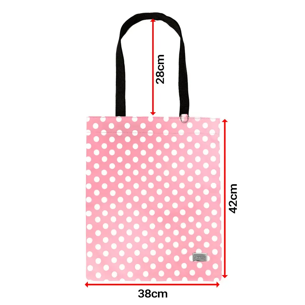 Shopping bag Wonder pattern 2 light pink polka-dot