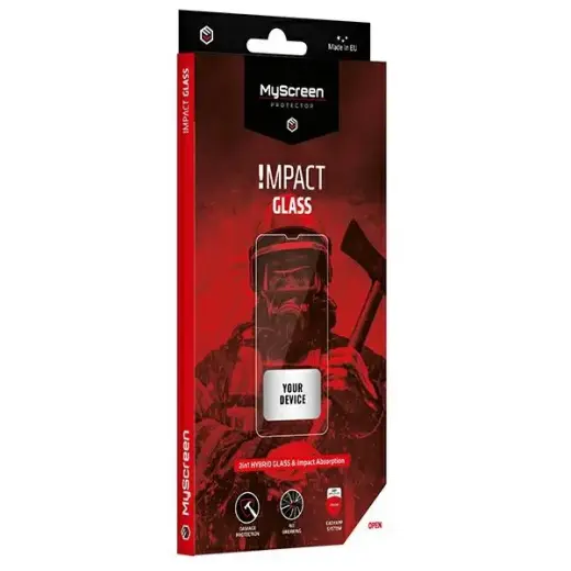 MS ImpactGLASS защитное стекло для телефона iPhone 13 | iPhone 13 Pro 6,1" черное антивибрационное гибридное 8H