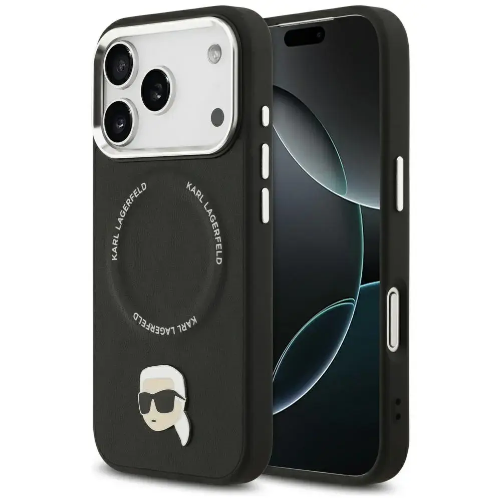 Karl Lagerfeld Karl Pin MagSafe Case for iPhone 17 Pro Black