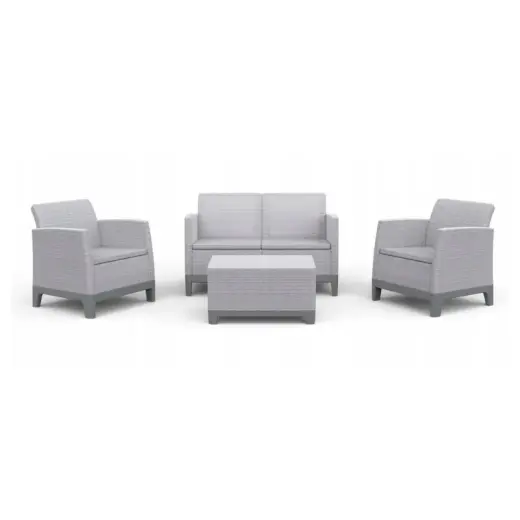 Dārza mēbeļu komplekts Scandi Forma 2 Seater Set gaiši pelēks/tumša tērauda pelēks