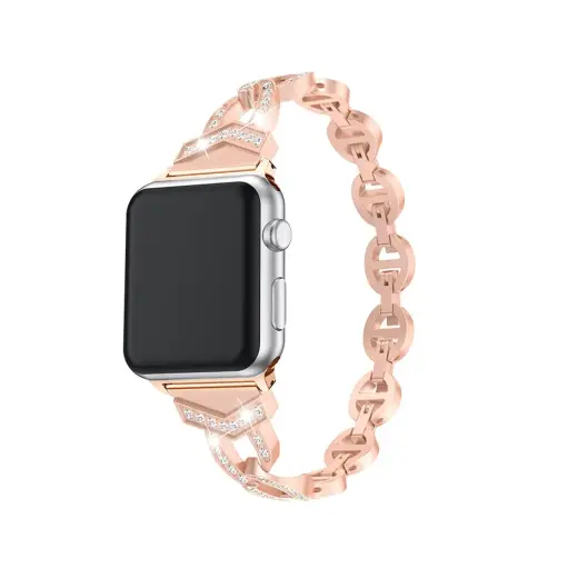 Fusion viedpulksteņa siksniņa priekš Apple Watch (42/44/45 mm) | nerūsējošs tērauds | rozā