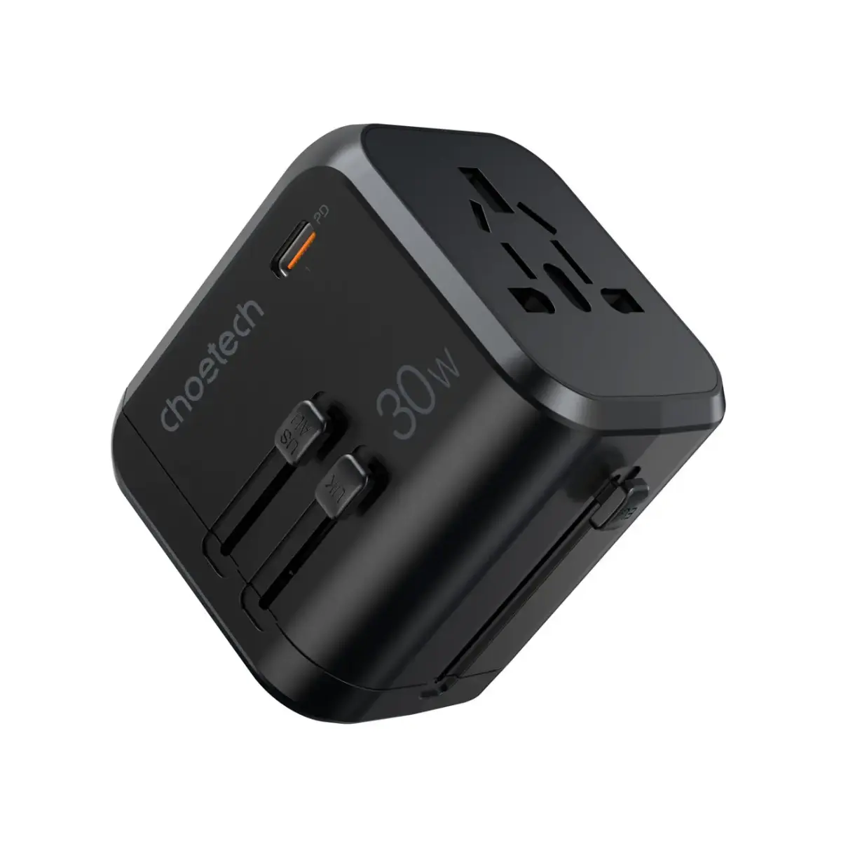 Choetech PD5008-BK зарядное устройство | 30W | GaN, PD | USB-A, USB-C | черное