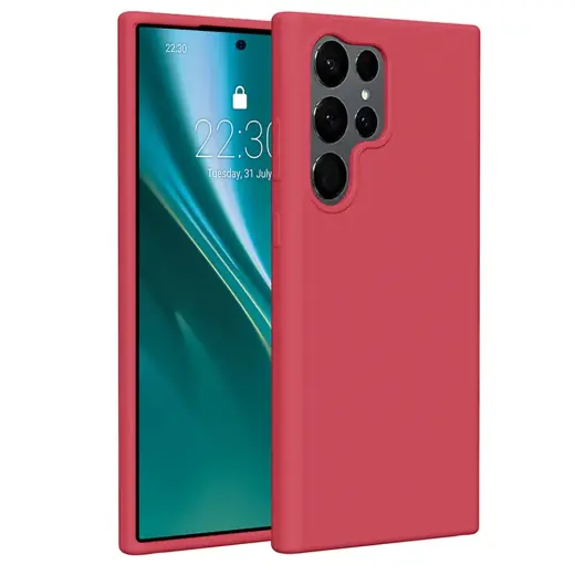 Etteri Silicone phone case for Samsung Galaxy S23 Ultra raspberry