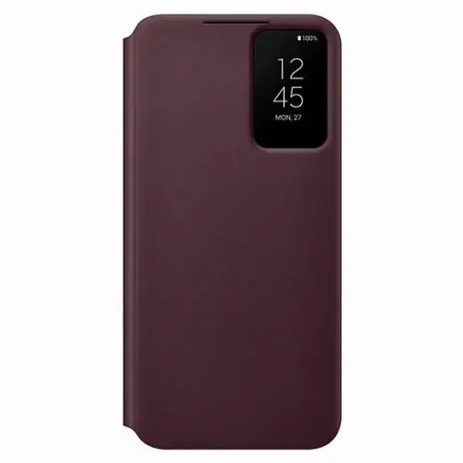 EF-ZS901CEE Samsung Clear View Cover for Galaxy S22 Burgundy