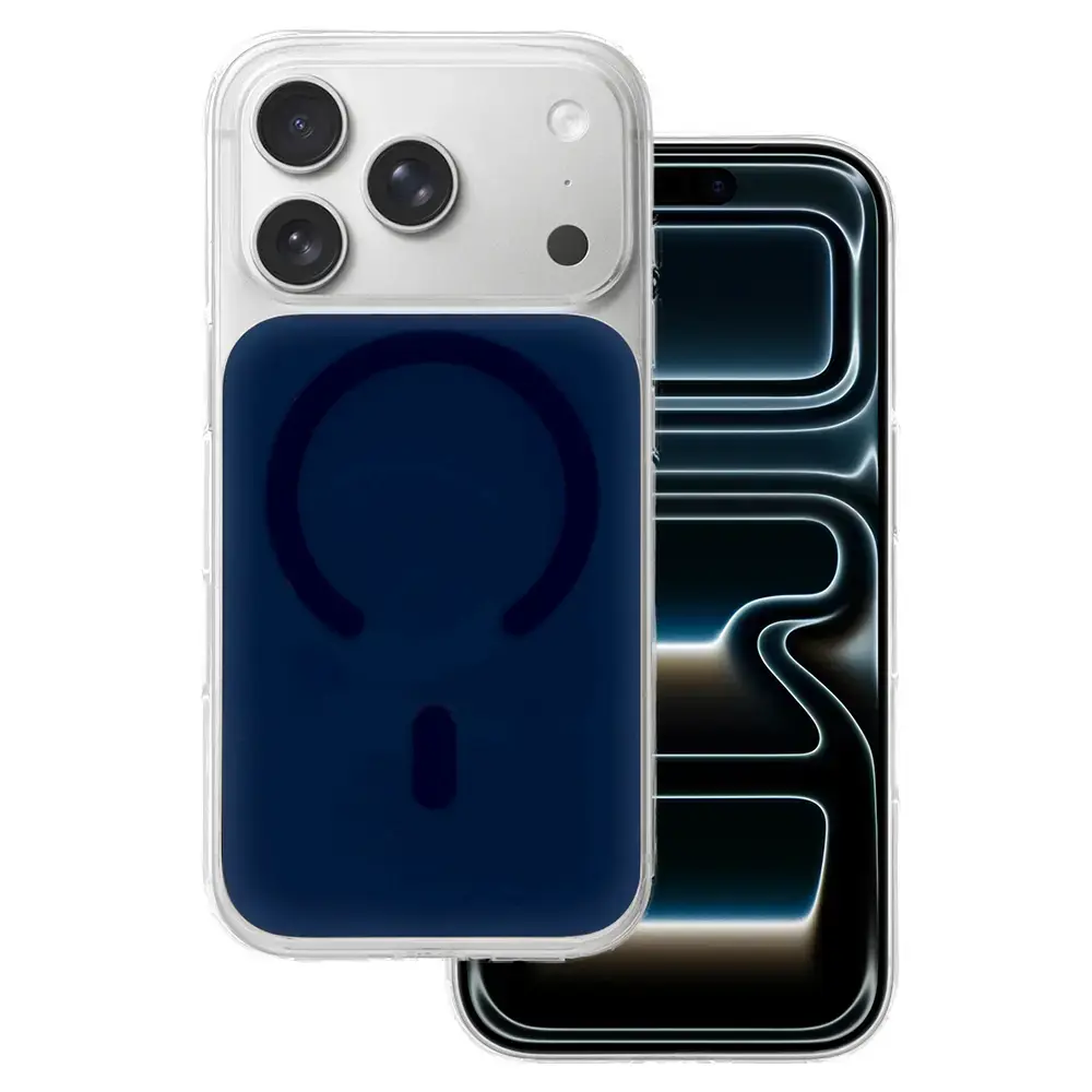 Glossy maciņš ar MagSafe atbalstu telefonam iPhone 17 Pro Max zils