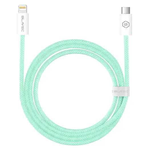 Blavec Candy datu pārraides un uzlādes vads | USB-C uz Lightning | 20W | 3m | zaļš
