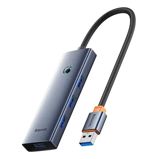 Baseus UltraJoy USB-A hub | USB-A to 4x USB 3.0, USB-C | gray