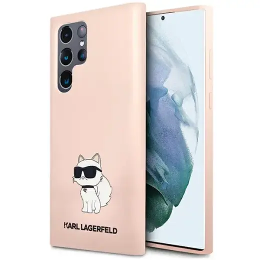 Karl Lagerfeld KLHCS24LSNCHBCP S24 Ultra S928 hardcase różowy|pink Silicone Choupette