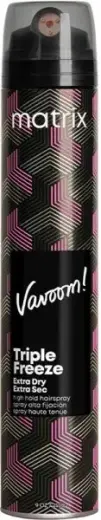 Matrix Vavoom Triple Freeze Extra Dry High Hold Hairspray, with an Ultra-Dry Mist for Long Lasting Lift, 300Ml in Clear