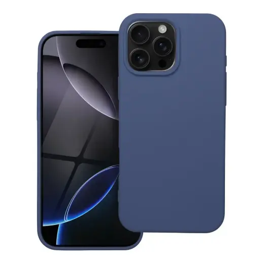 Silicone telefono dėklas iPhone 16 Pro Max mėlynas