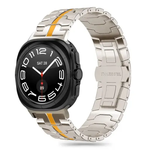 TECH-PROTECT STAINLESS LINE SAMSUNG GALAXY WATCH ULTRA (47 MM) TITANIUM|ORANGE