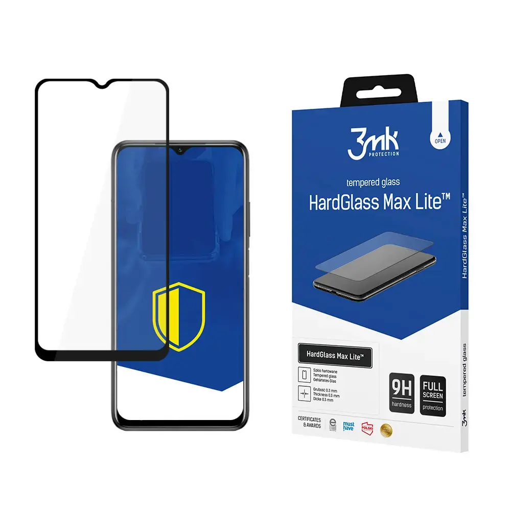 Xiaomi POCO M3 Black - 3mk HardGlass Max Lite™ screen protector