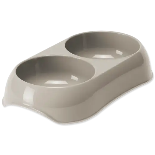 Bļoda dzīvniekiem, plastmasa : Magic Cat Plastic Double Bowl, grey,23*13cm
