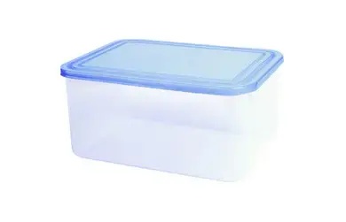 Pārtikas trauciņš taisnstūris 0,4L caurspīdīgs/zils