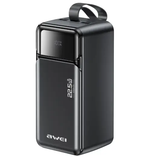 Powerbank Awei PA-106 50000mAh 22,5W PD  3xUSB-C black