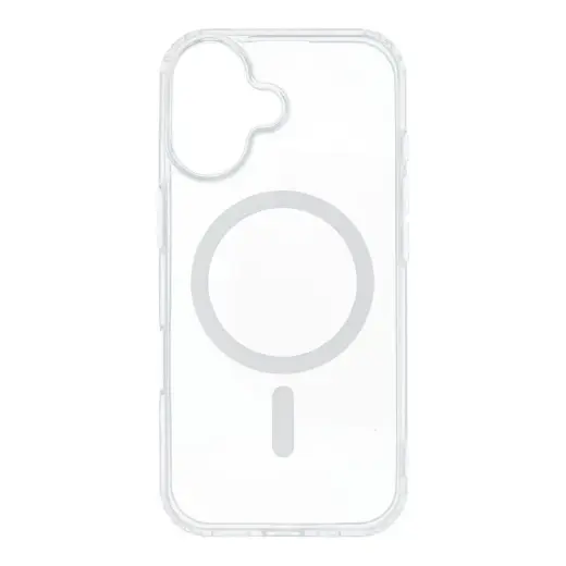 Drop Glue Colorful Ring phone case with MagSafe support for iPhone 17 white