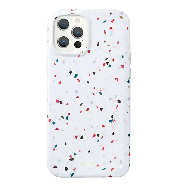 UNIQ Coehl Terrazzo phone case for iPhone 12 Pro Max natural white