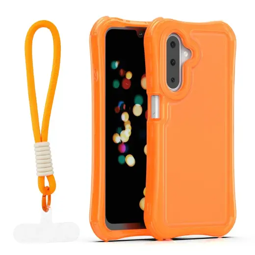 Safepop case with strap for A17 4G / A17 5G / A26 5G orange