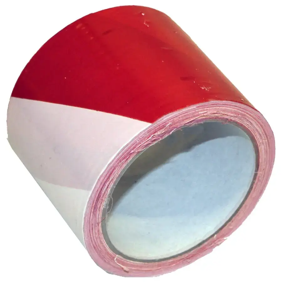 Barrier tape 75mm 100m, red/white