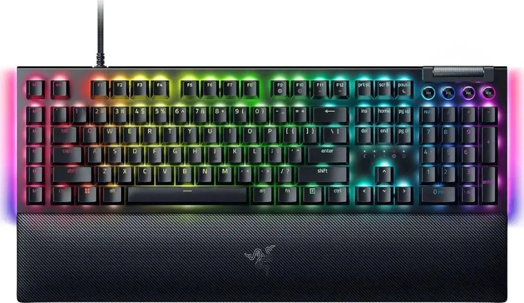 Razer BlackWidow V4 Mechanical Gaming Keyboard  Yellow Switch  US Layout  Wired  Black