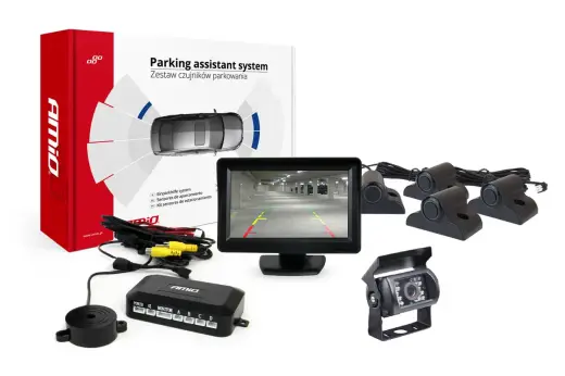 Parking assistant system TFT01 4,3" with HD-501-IR 4 sensors black Truck