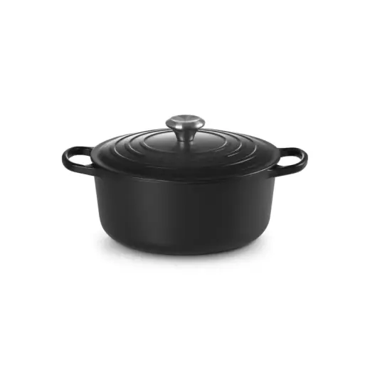 Čuguna katls apaļš Ø34cm / 12L matēti melns