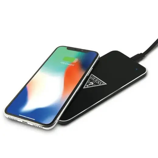 Guess GUWCP850TLBK bezvadu lādētājs | 5W | + USB-A uz Micro USB vads | melns