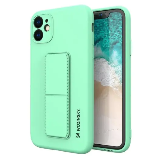 Wozinsky Kickstand telefoni ümbris alusega iPhone 12 Pro Max roheline