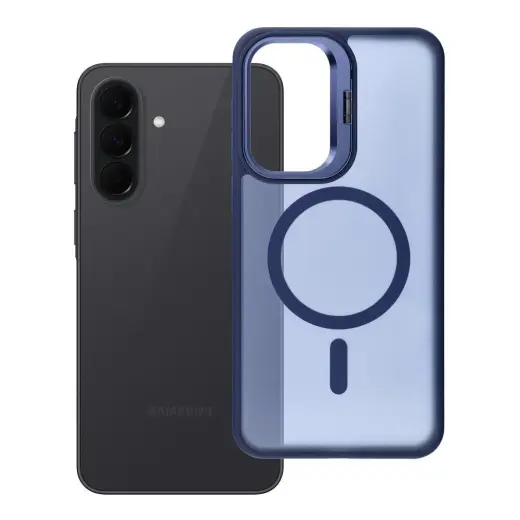 Forcell F-Protect Shadow Stand Premium phone case with stand and MagSafe support for Samsung Galaxy A37 (A376) navy