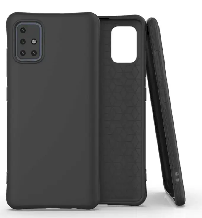 Fusion Solaster Back Case Silicone Case For Samsung A515 Galaxy A51 Black