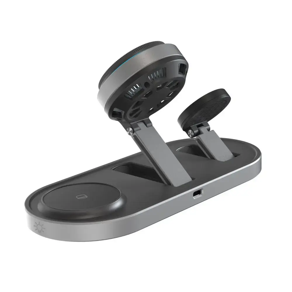 Tech-Protect A51 ArcticBoost 3-in-1 bezvadu lādētājs | Qi 2.2 | Saderīgs ar MagSafe | 25W | melns