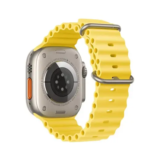 Forcell F-Design išmaniojo laikrodžio dirželis Apple Watch (42/44/45/49 mm) | silikoninis | geltonas