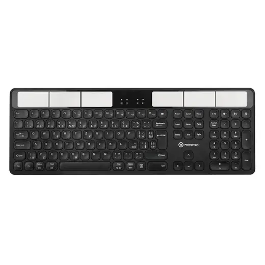 Powerton Solar Slim Bluetooth bezvadu tastatūra personālajam datoram | PS4 | XBOX | Smart TV | Android