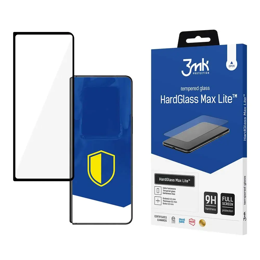 3mk HardGlass Max Lite защитное стекло для телефона Samsung Galaxy Z Fold 3 5G (Front)