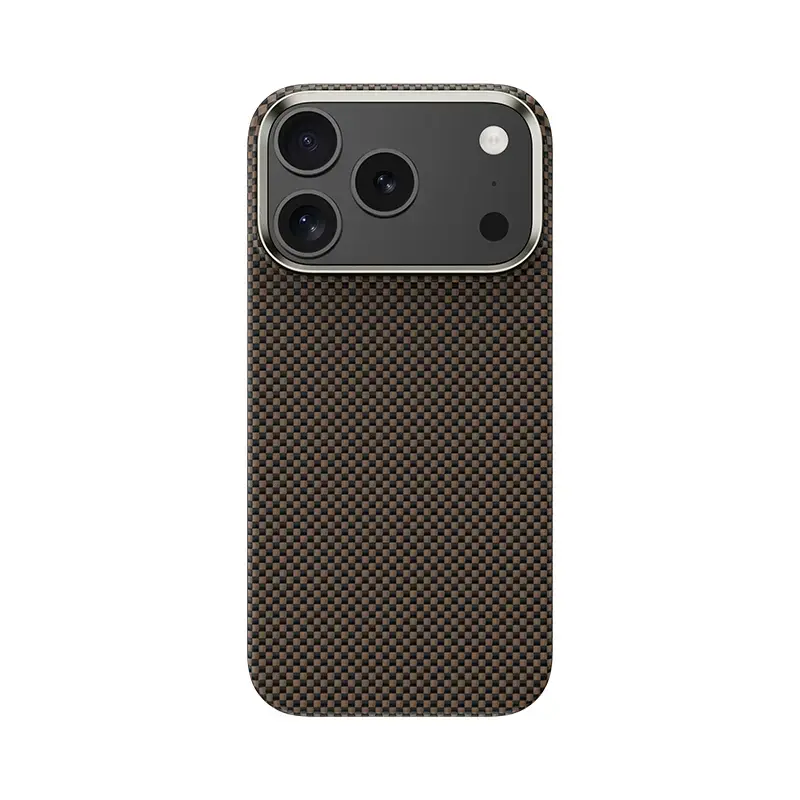 Benks Magnetic Armor Tint Kevlar 1000D maciņš telefonam iPhone 17 Pro zelta krāsā