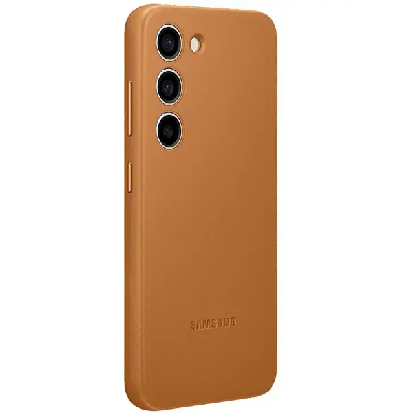 EF-VS911LAE Samsung Leather Cover for Galaxy S23 Camel
