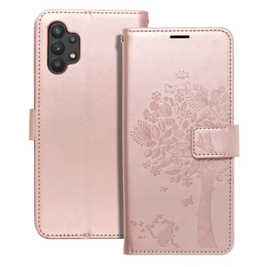 MEZZO tree knyginio tipo telefono dėklas Samsung Galaxy A32 5G (A326) rožinis