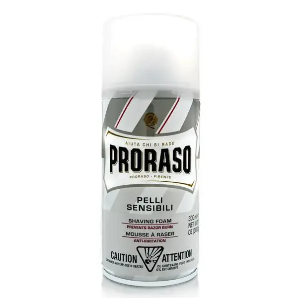 Proraso Shaving Foam for Sensitive Skin with White Green Tea 300 Ml