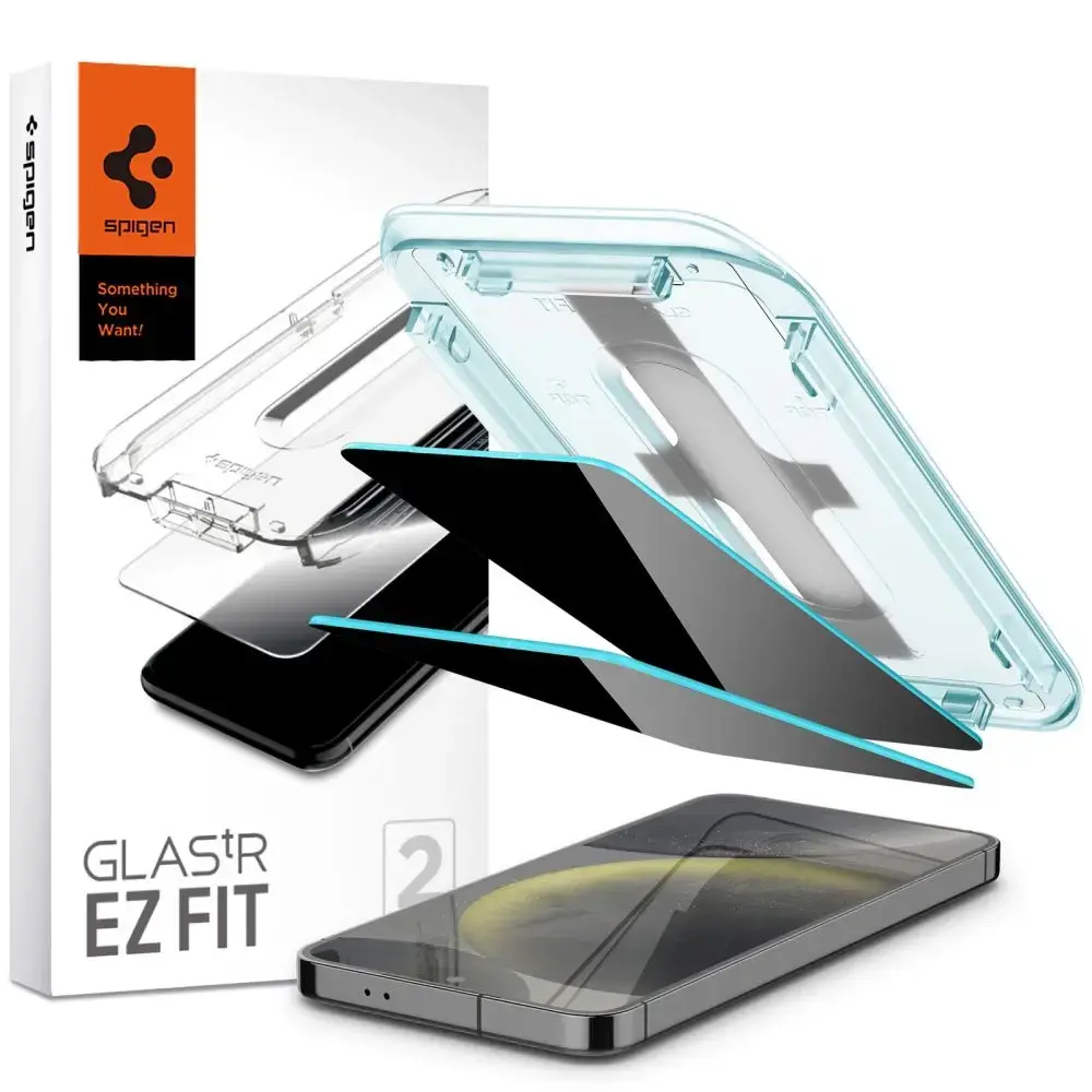 Spigen Glas.tR EZ Fit Privacy Tempered Glass for Samsung Galaxy S24+ - 2 pcs.
