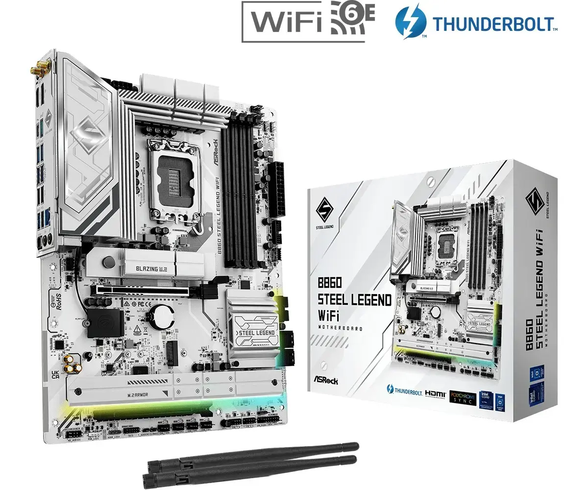 Motherboard B860 Steel Legend WiFi s1851 4DDR5 TB ATX
