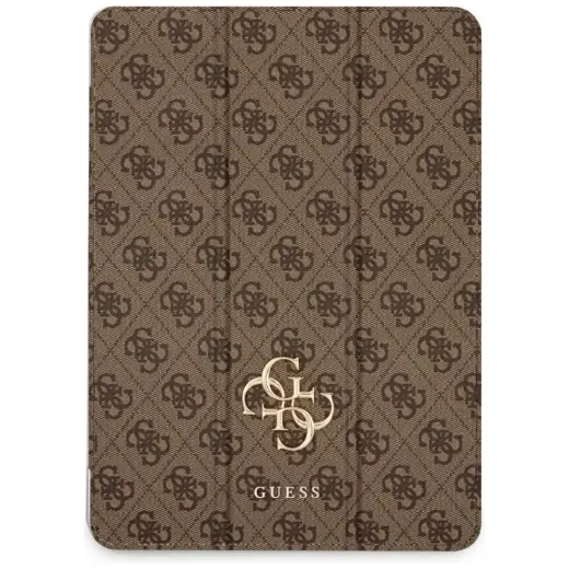 Guess GUFC13RM24PS4SGW iPad Air 13" 2024  brązowy|brown Magnetic 4G Big Logo