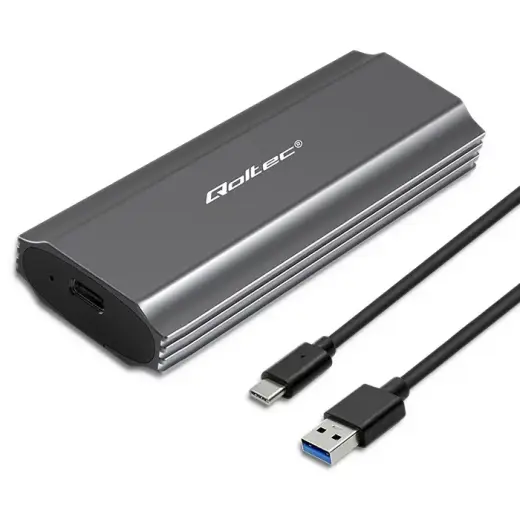 Qoltec Enclosure NV2271 for drive M.2 SSD | SATA | NVMe | USB-C | 2TB