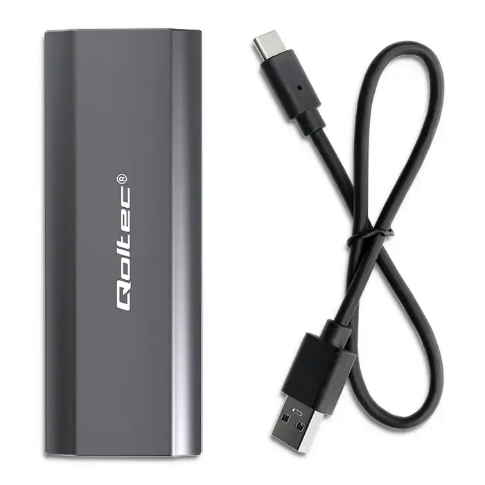 Qoltec Enclosure NV2271 for drive M.2 SSD | SATA | NVMe | USB-C | 2TB