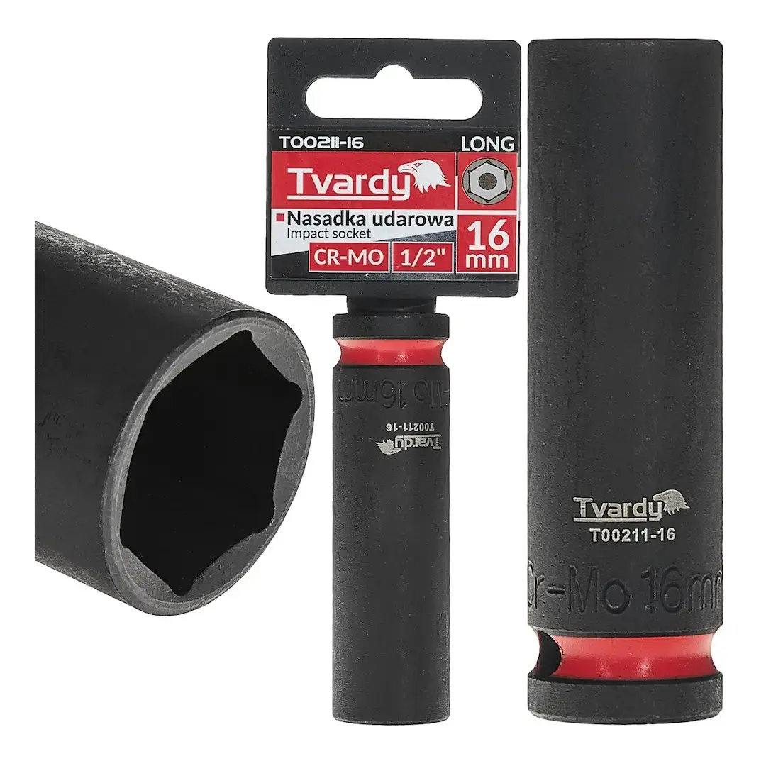 Deep impact socket 1/2" 6PT 16mm CR-MO