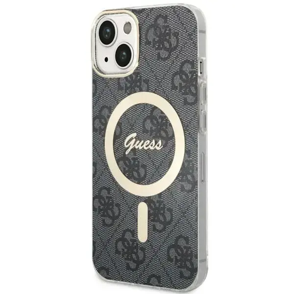 Guess GUHMP14MH4STK iPhone 14 Plus | 15 Plus 6.7" black hardcase 4G MagSafe